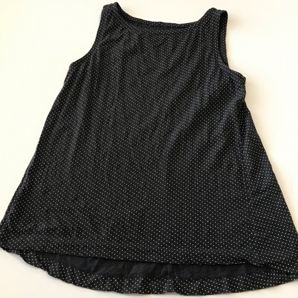 Gray and White Polka Dot Tank Top size M loft